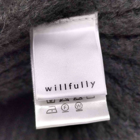 ウィルフリー willfully traverse cable half sleeve knit レディース FREE